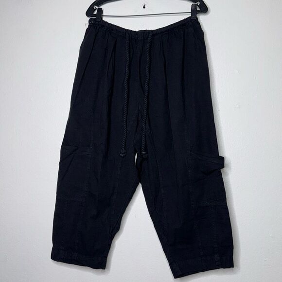 Free People Kahlani Harem Pull-On Pants Black Womens Size XS - Picture 3 of 9